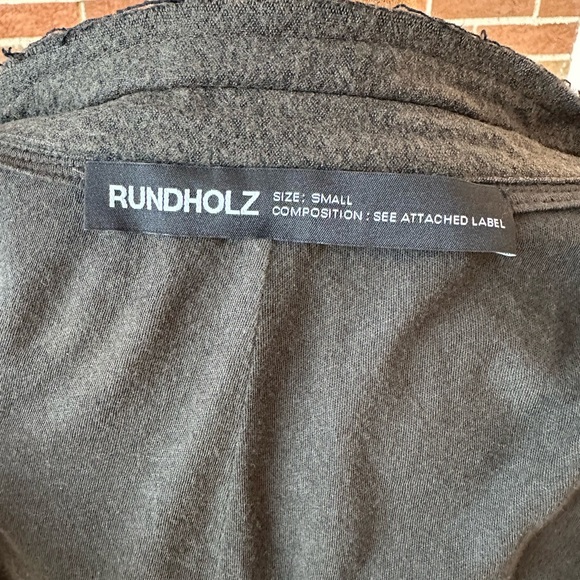 Rundholz Gray Long Military Jacket Button Front Epaulette Pockets, Size S - Picture 11 of 11